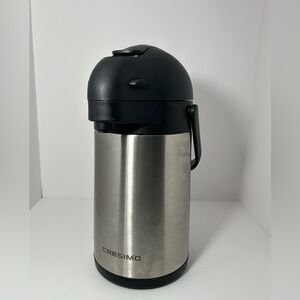 Stainless Steel Airpot Coffee Dispenser - Black and Silver